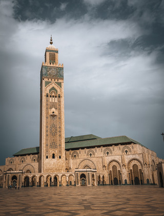Intricate tile work and stunning architecture inside the Hassan II Mosque