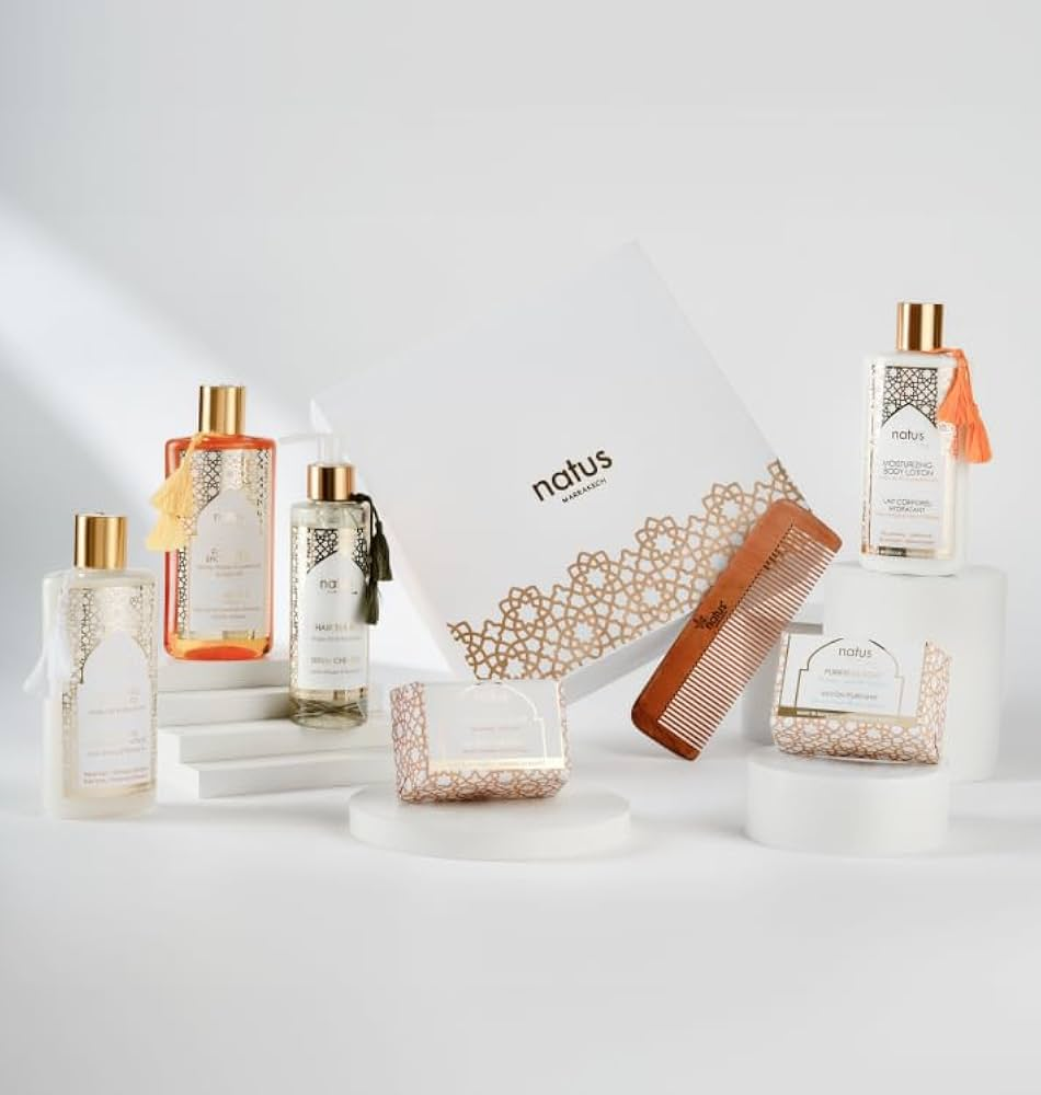 Modern Ghassoul-based product, showcasing innovative packaging